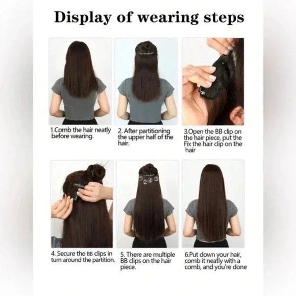 22 Inch Balayage Brown & Blonde Clip in Curly Hair Extensions - Picture 9 of 9